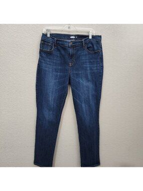 Old Navy Curvy Straight Womens Blue Denim Jeans Size 12 PUCKERING